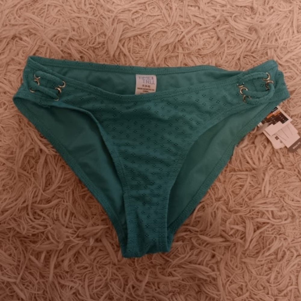 Teal Bikini Bottom Size S 4-6 NWT